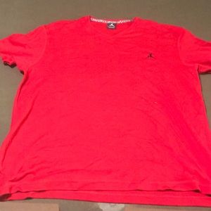 Red Jordan V Neck t shirt
